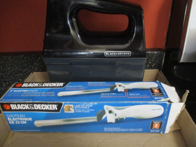 Black & Decker Electric Carving Knife in Original Box and Black & Decker Hand Mixer with Attachme...: both power on