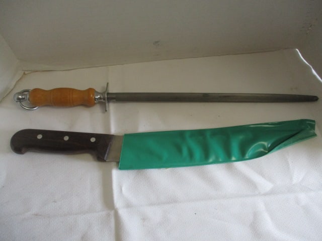 RH Forschner #403-12 Carving Knife and Honing Steel Sharpening Rod: .