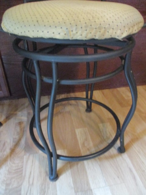 Pair of Wrought Iron Swiveling Bar Chairs - 2