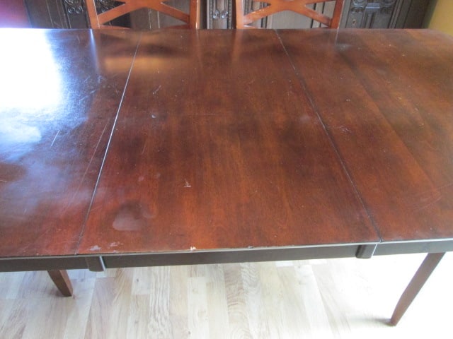 Mahogany Dining Room Table Set - 4