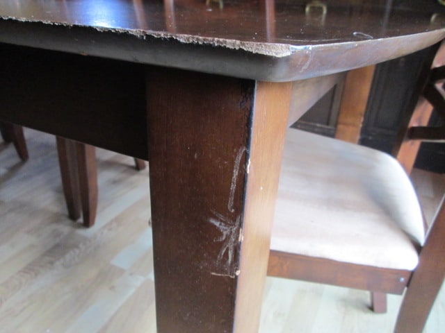 Mahogany Dining Room Table Set - 8