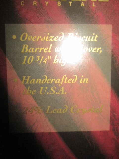 Imperial Crystal Oversized Biscuit Barrel in Original Box - 3