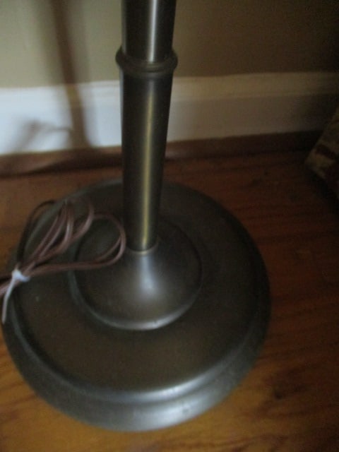 Vintage Victorian Style Cranberry Hobnail Hurricane Floor Lamp - 3