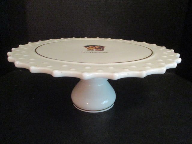 The Danbury Mint M.J. Hummel Hostess Collection "Stormy Weather" Cake Plate: 12 1/2"dia x 5"h