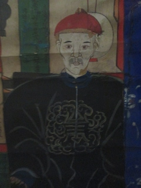 Antique Chinese Ink & Color Wash "Ancestor Portrait" Painting with Appraisal Certificate - 14