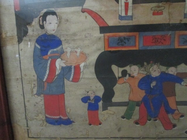 Antique Chinese Ink & Color Wash "Ancestor Portrait" Painting with Appraisal Certificate - 15