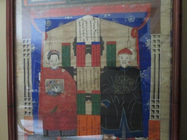Antique Chinese Ink & Color Wash "Ancestor Portrait" Painting with Appraisal Certificate - 3
