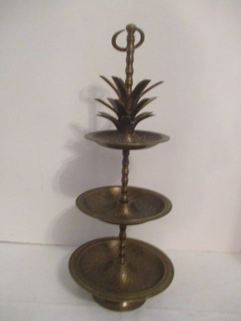 Brass Pineapple 3 Tier Serving Stand (1 of 3)