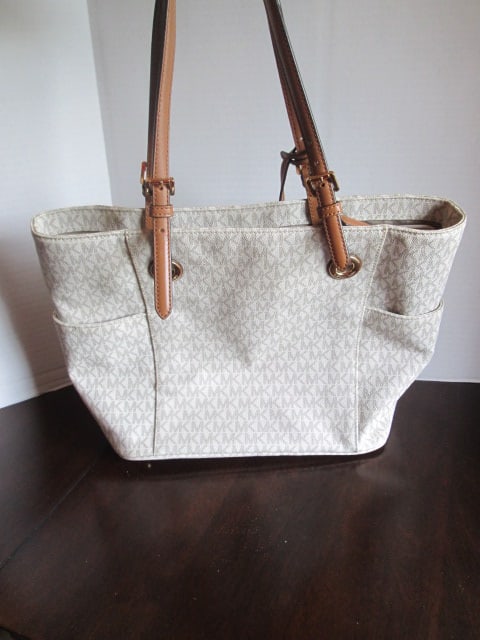 Michael Kors Tote Style "MK" Signature Purse and Leather Wallet - 10