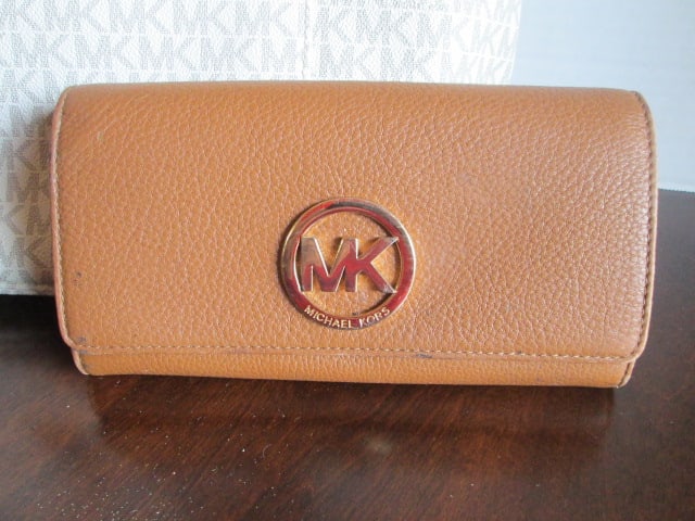 Michael Kors Tote Style "MK" Signature Purse and Leather Wallet - 2