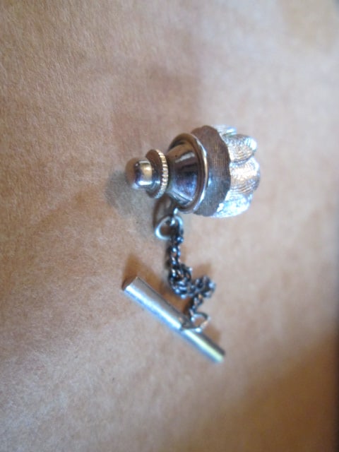 Vintage Mr. Executive Tie Tack and Cuff Link Set in Original Box, Silvertone Tie Tack and - 5