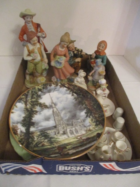 Porcelain Figurines, Miniature Tea Sets and Handpainted Plates: .
