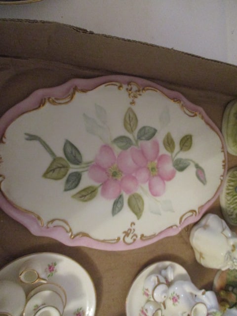 Porcelain Figurines, Miniature Tea Sets and Handpainted Plates - 4