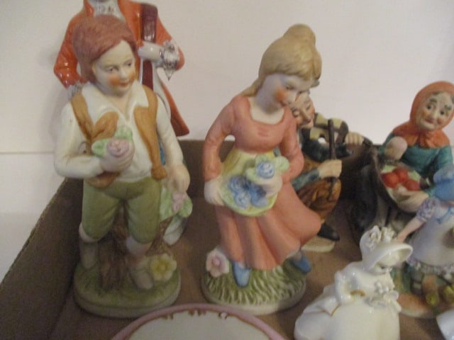 Porcelain Figurines, Miniature Tea Sets and Handpainted Plates - 5