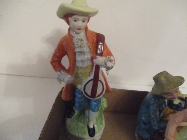 Porcelain Figurines, Miniature Tea Sets and Handpainted Plates - 8