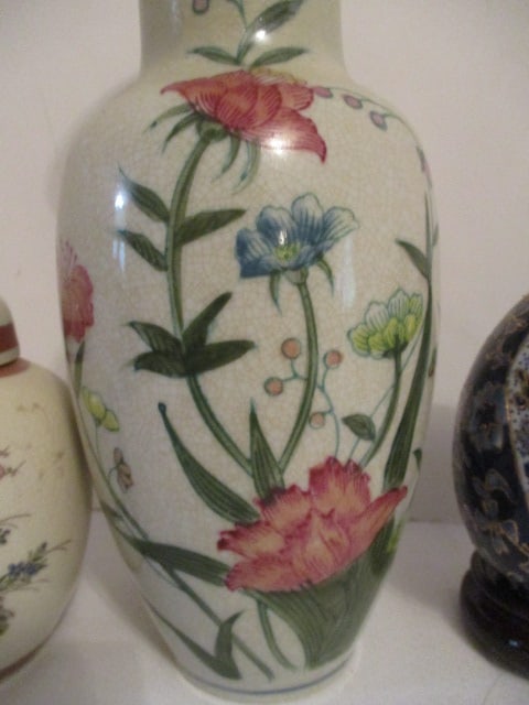 Chinoiserie Porcelain Ginger Jars, Egg and Andrea by Sadek Vase - 5