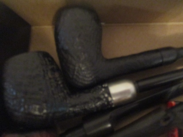 Denmark George Jensen De Luxe, Two English Pipes, Stems and Three Boxes of Medico Filters - 3