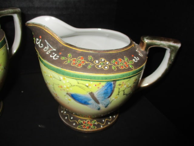 Vintage Old Nippon Dragonfly/Butterfly Japanese Porcelain Tea and Luncheaon Set - 9
