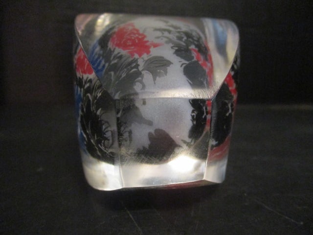 Chinese Inside-Painted Art Glass Snuff Bottle Vessel - 4