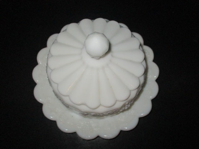 Vintage Westmoreland Glass Milk Glass Butter Dish - 2