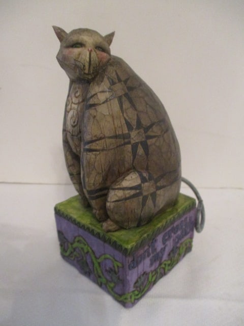 2004 Jim Shore Signed in Black Marker "Don't Cross My Path" Heirloom Creek Figurine: 7"h