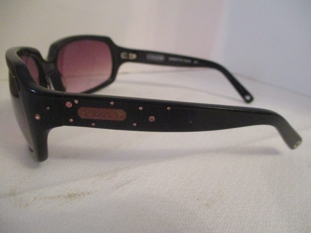 Coach "Samatha" #S425 Jet Sunglasses in Hard Coach Glass Case - 3