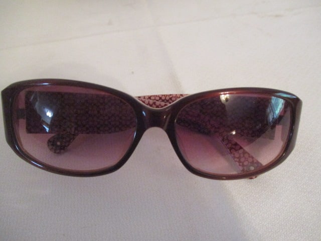 Coach "Keri" #S464 Burgundy Sunglasses in Hard Coach Glass Case - 2