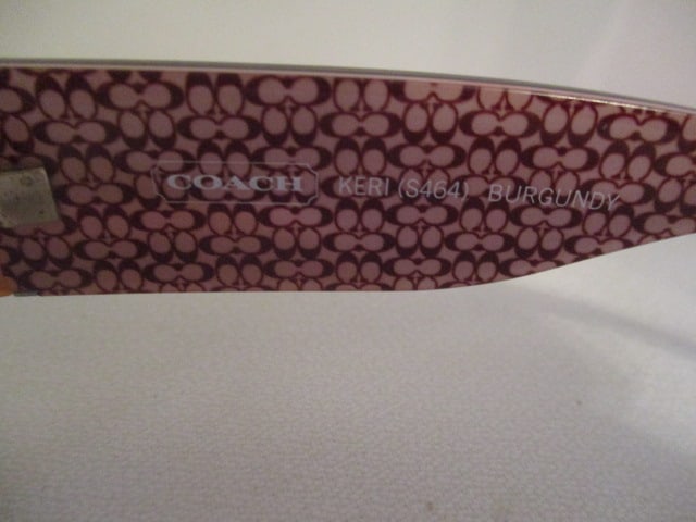 Coach "Keri" #S464 Burgundy Sunglasses in Hard Coach Glass Case - 4