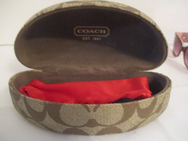 Coach "Keri" #S464 Burgundy Sunglasses in Hard Coach Glass Case - 5