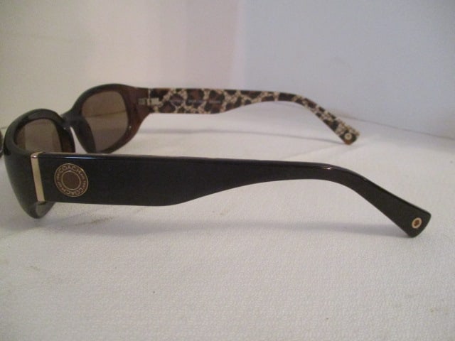 Coach "Sadie" #S607 Brown Sunglasses in Leather Coach Glass Case - 2