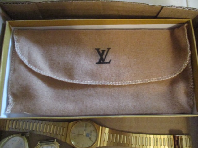 Vintage Rhinestone Necklace and Earring Set, Geneva Ladies Watch, Wittnauer "Maytag" - 6