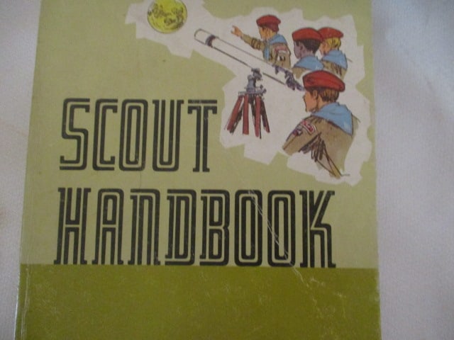 Five 1960's Boy Scouts of America Leader and Scout Handbooks and Three Pins - 2