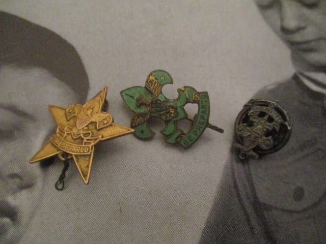 Five 1960's Boy Scouts of America Leader and Scout Handbooks and Three Pins - 3