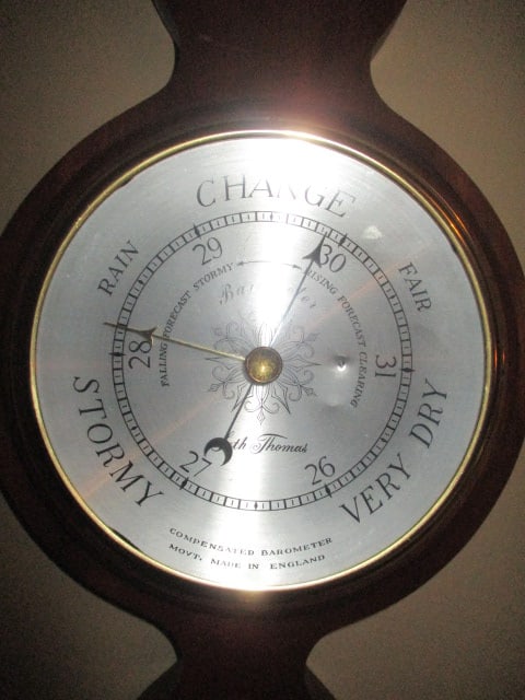 Seth Thomas Banjo Barometer Weather Station - 3