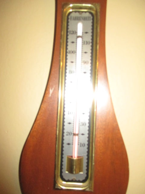 Seth Thomas Banjo Barometer Weather Station - 4
