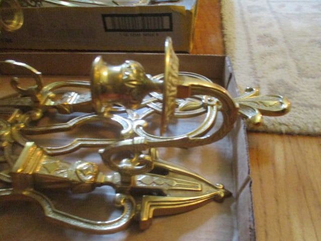 Pair of Brass Candle Sconces - 2