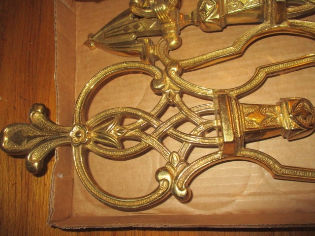 Pair of Brass Candle Sconces - 3