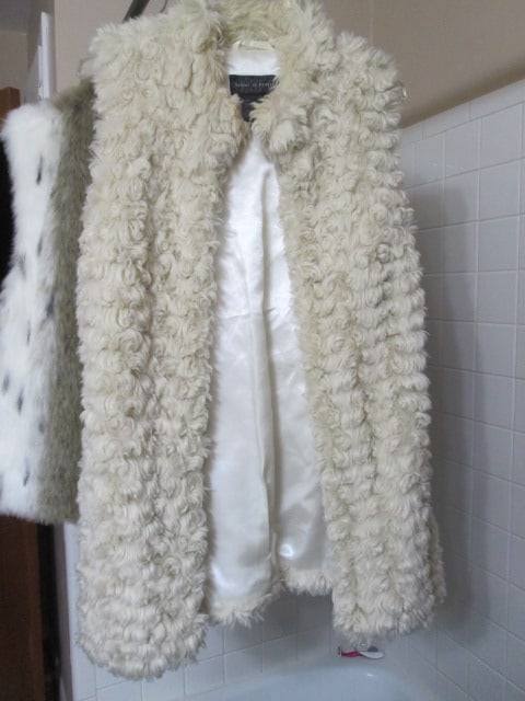Vintage Sedran Plush Faux Fur Coat and Three Faux Fur Vests - 2