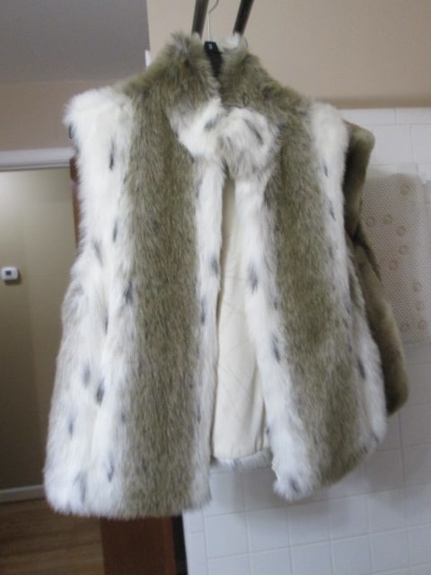 Vintage Sedran Plush Faux Fur Coat and Three Faux Fur Vests - 6