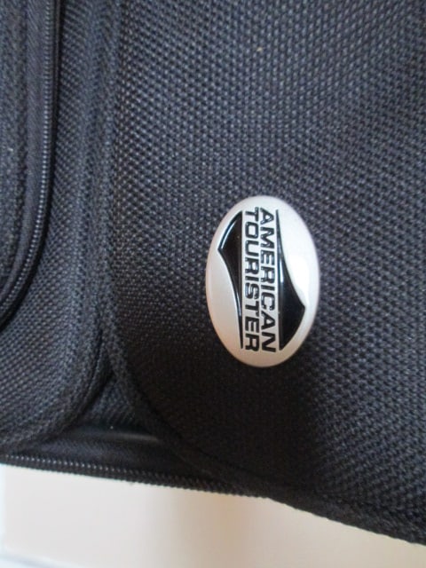 Two Black American Tourister Rolling Canvas Suitcases - 2