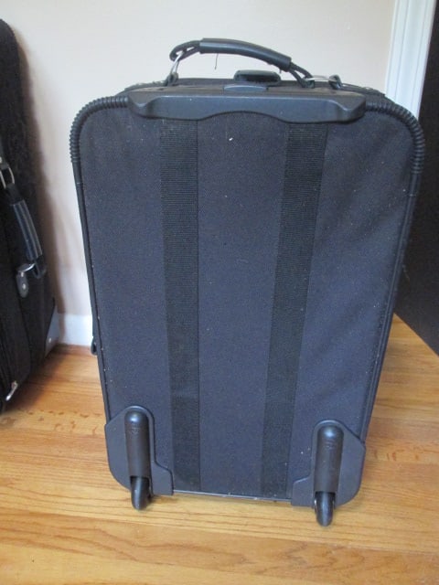Two Black American Tourister Rolling Canvas Suitcases - 4