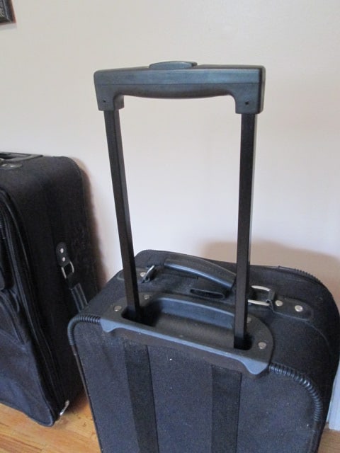 Two Black American Tourister Rolling Canvas Suitcases - 5