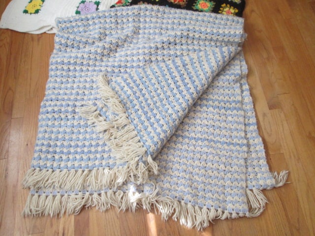 Three Vintage Hand Made Crocheted Afghans - 2