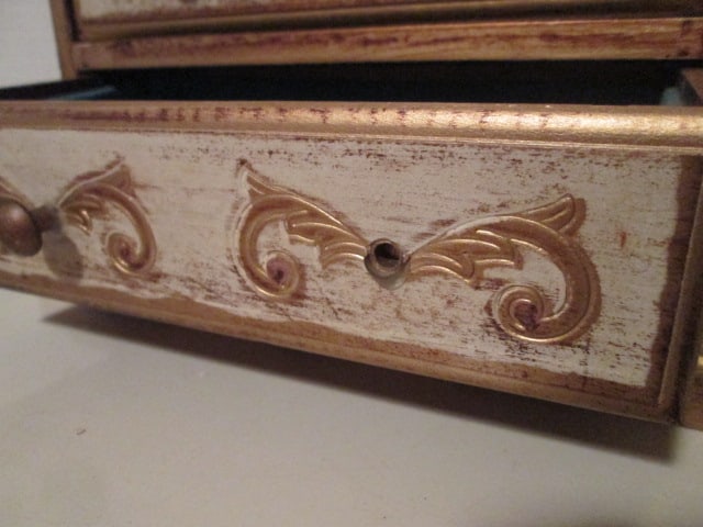 Florentine Style Oval Tray, Round Tray and Jewelry Box - 14