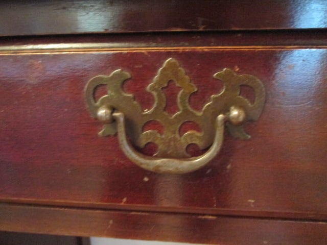 Vintage Mahogany Vanity with Stand Mirror and Bench Stool - 11