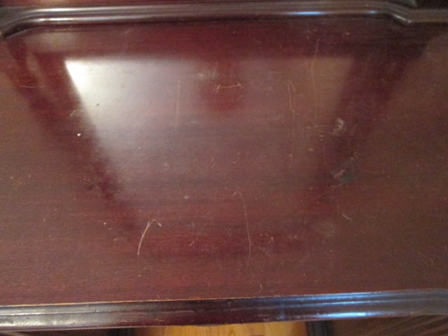 Vintage Mahogany Vanity with Stand Mirror and Bench Stool - 13