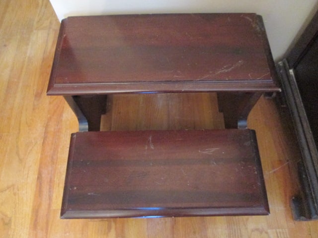 Mahogany 2 Step Bedside Step Stool - 2