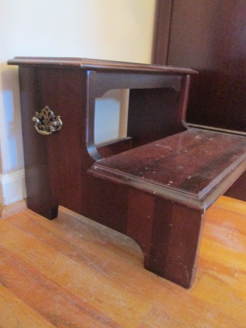 Mahogany 2 Step Bedside Step Stool - 3