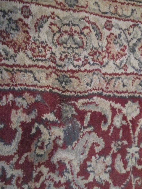 Burgundy/Beige Border Runner - 10