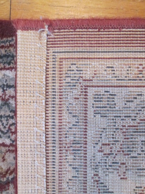 Burgundy/Beige Border Runner - 8